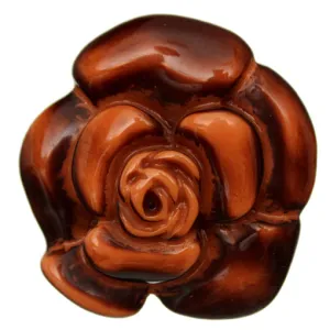 Orange Acrylic Large Flower Ring