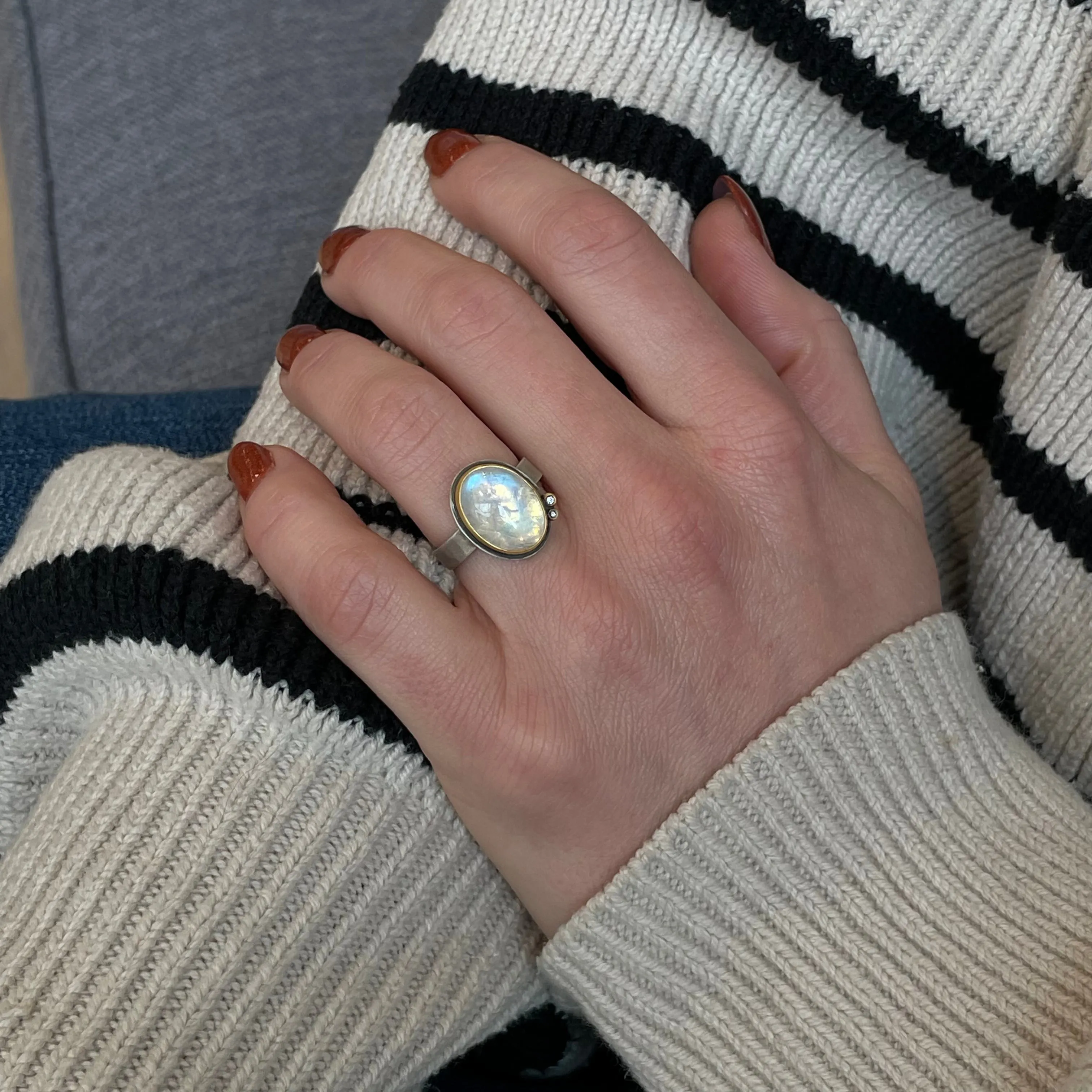 Oval Moonstone Ring