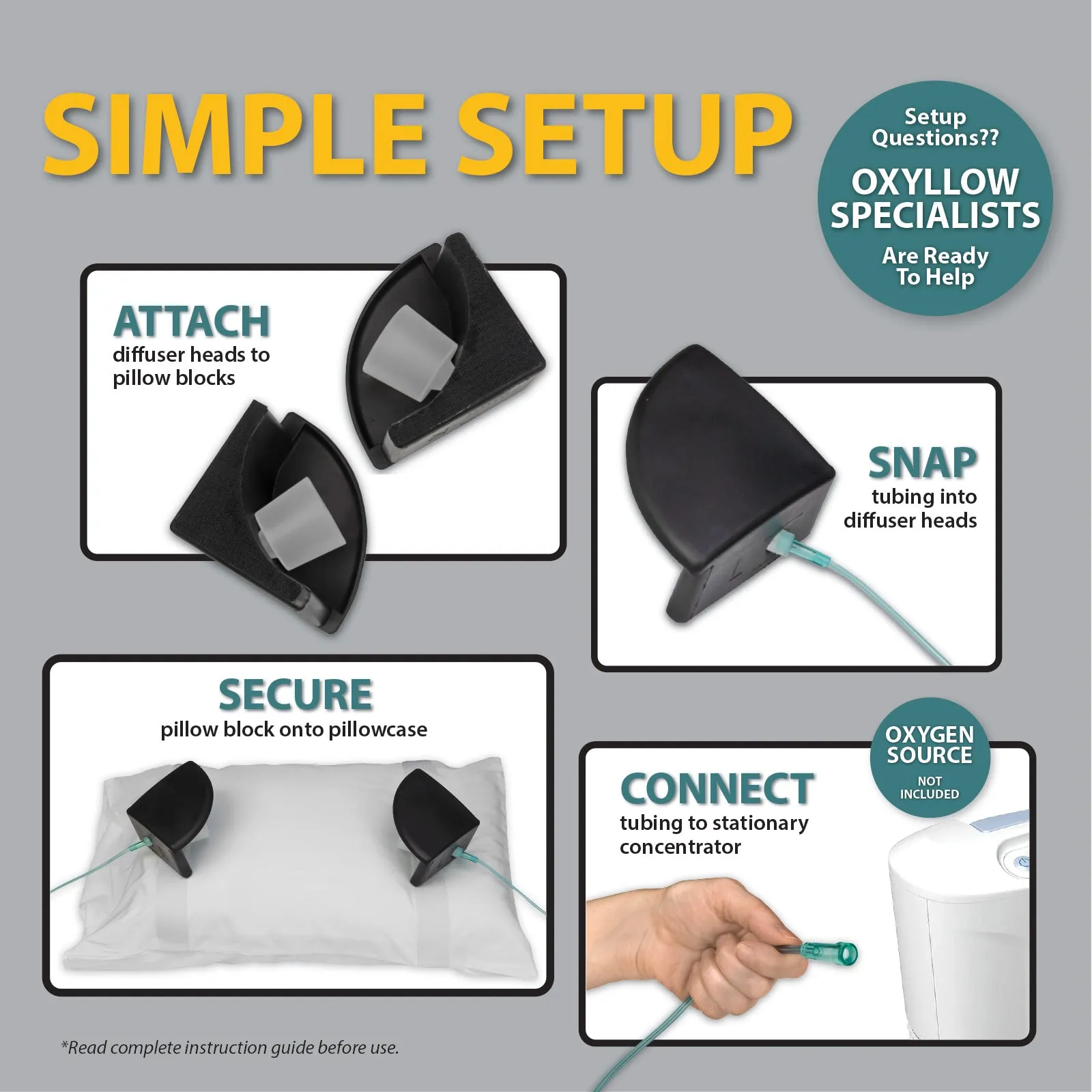 OXYLLOW NIGHT TIME SUPPLEMENTAL OXYGEN SYSTEM- IDEAL FOR SIDE SLEEPERS