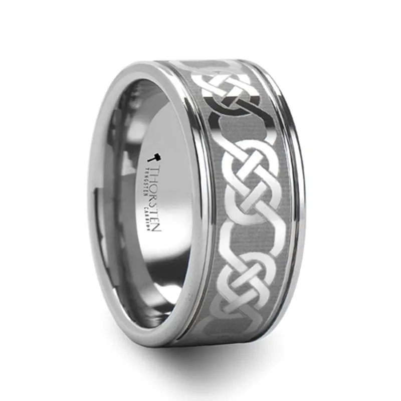 PALATINE | Tungsten Ring Celtic Pattern