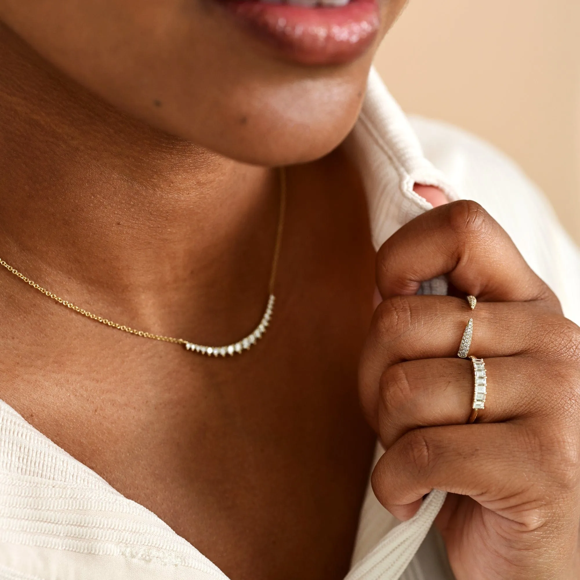 Palomita Diamond Pavé Wedding Band