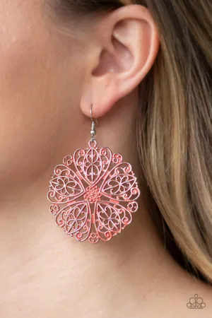 Paparazzi - Ocean Paradise - Orange Earrings
