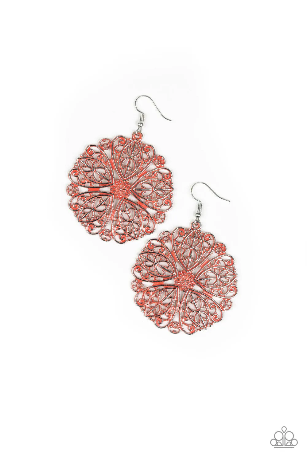Paparazzi - Ocean Paradise - Orange Earrings