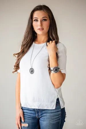 Paparazzi Rancho Roamer Necklace Black & Room to Roam Bracelet Black