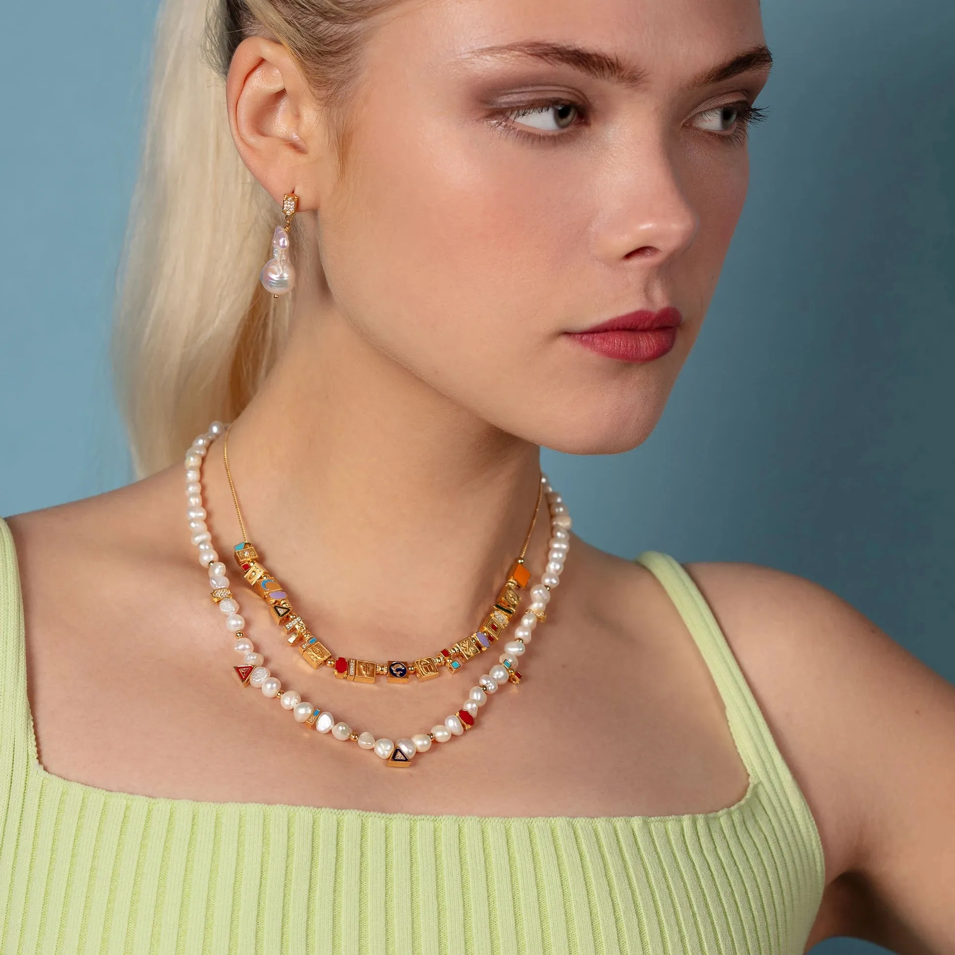 Party Crush Necklace - Gold Plated Silver with Handcrafted Detailing