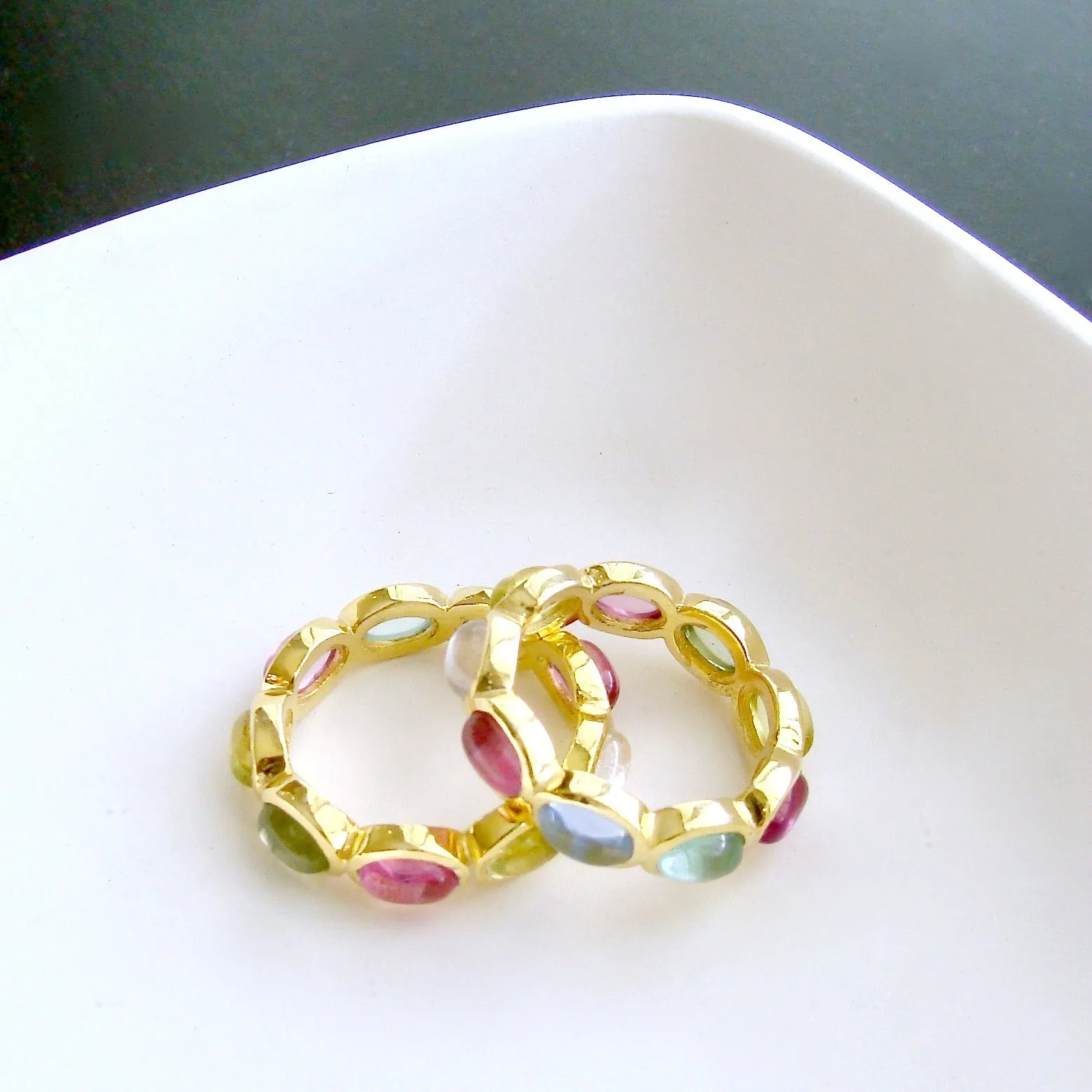 Pastel Quartz Stacking Ring