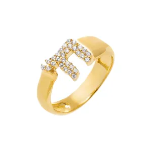 Pave Chai Wide Band Ring