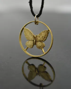 Philippines - Butterfly Cut Coin Pendant