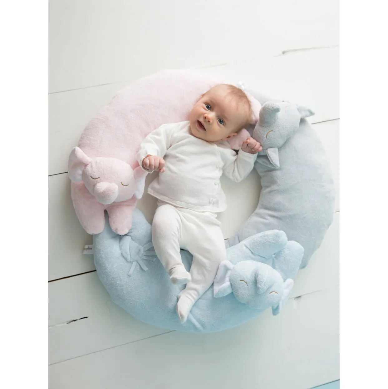 Pink Elephant Curved Pillow