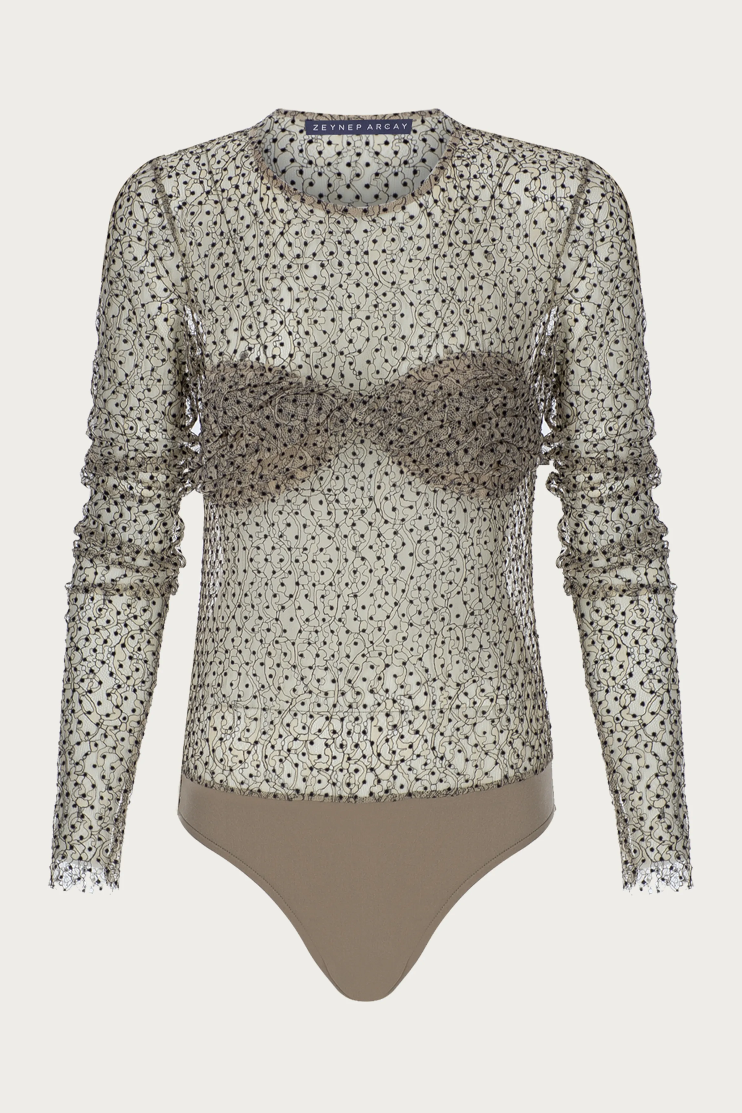 POLKA DOT LACE BODYSUIT