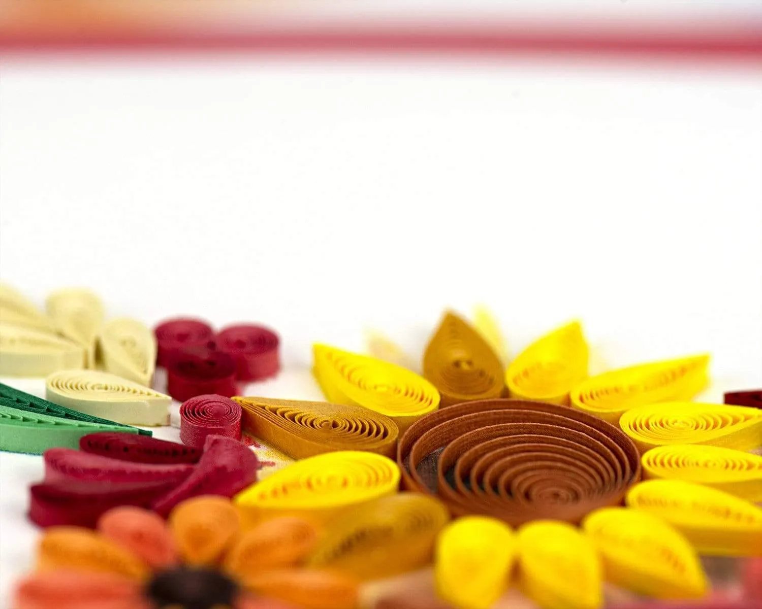 Quilled Floral Cornucopia Greeting Card