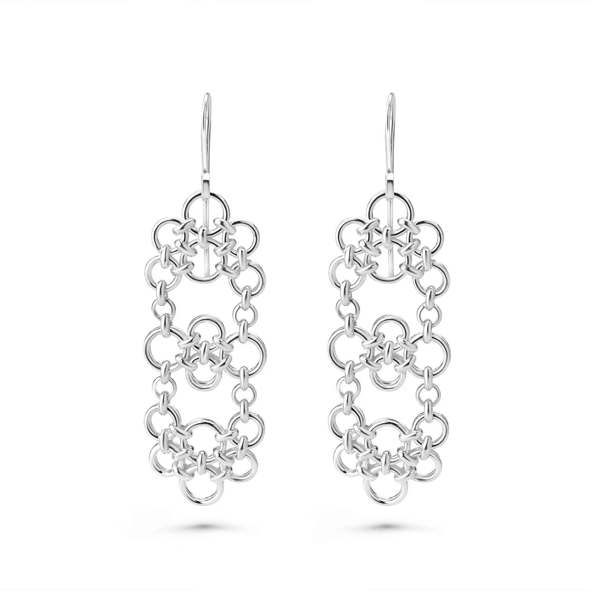 "Cobblestone" Fused Chainmaille Earrings
