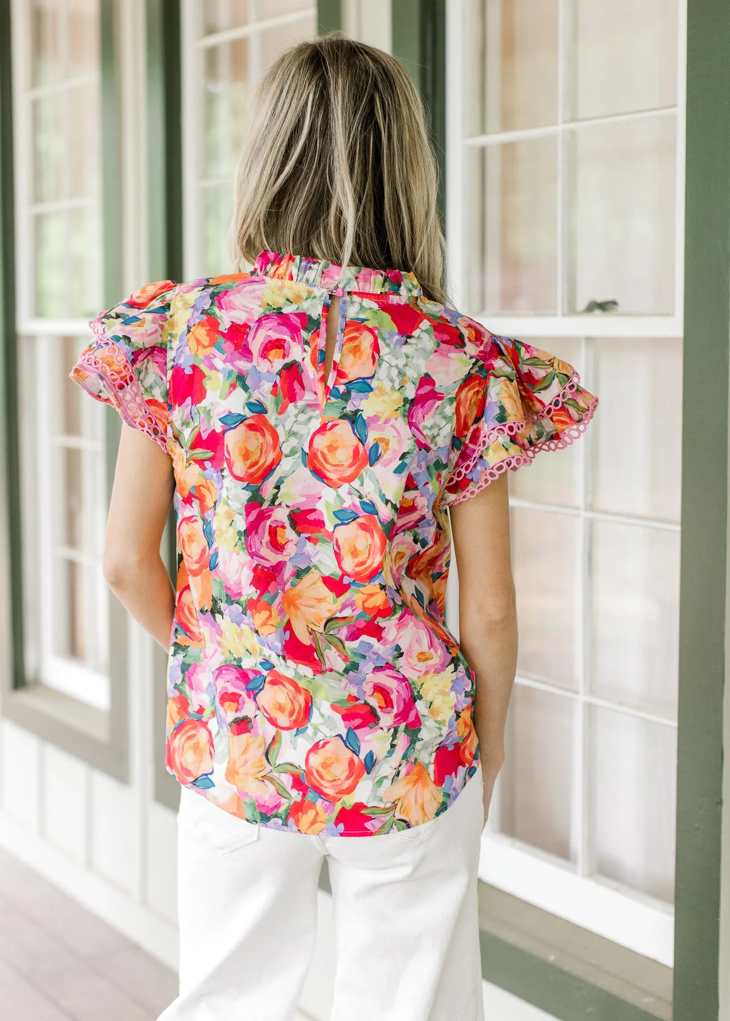 QX Picture Perfect Floral Top