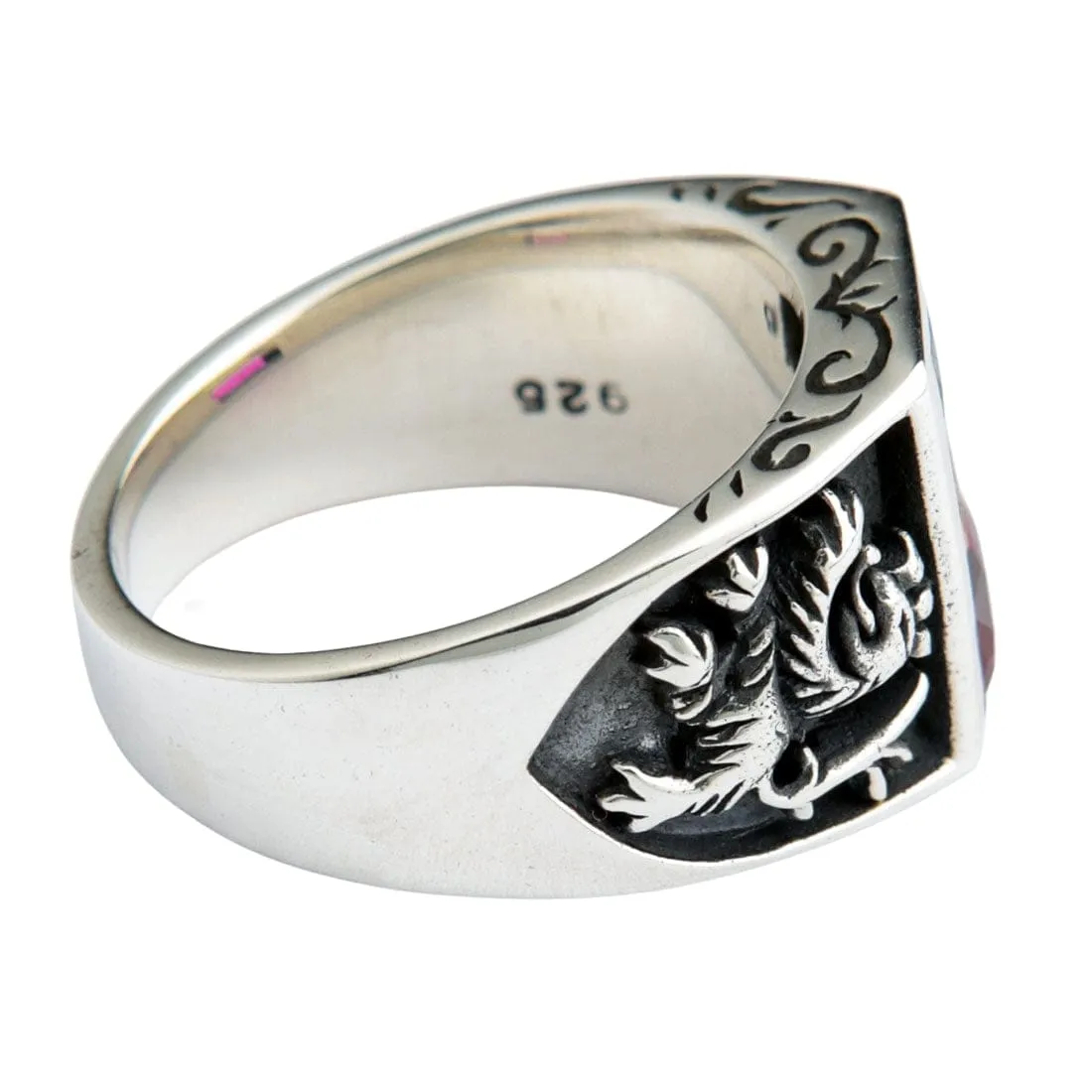 Rasta Lion of Judah Sterling Silver Ring
