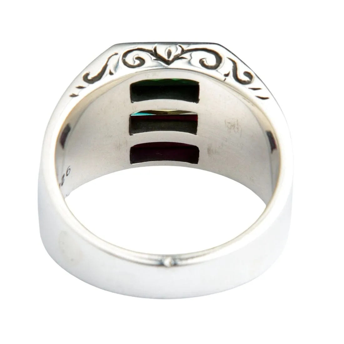 Rasta Lion of Judah Sterling Silver Ring
