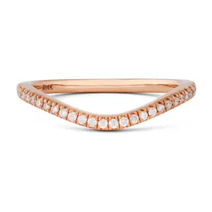 Ready To Ship - Diamond Wave Band (Size 7, 14K Rose Gold)