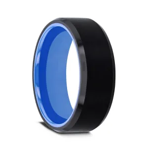 RIGEL | Tungsten Ring Vibrant Blue