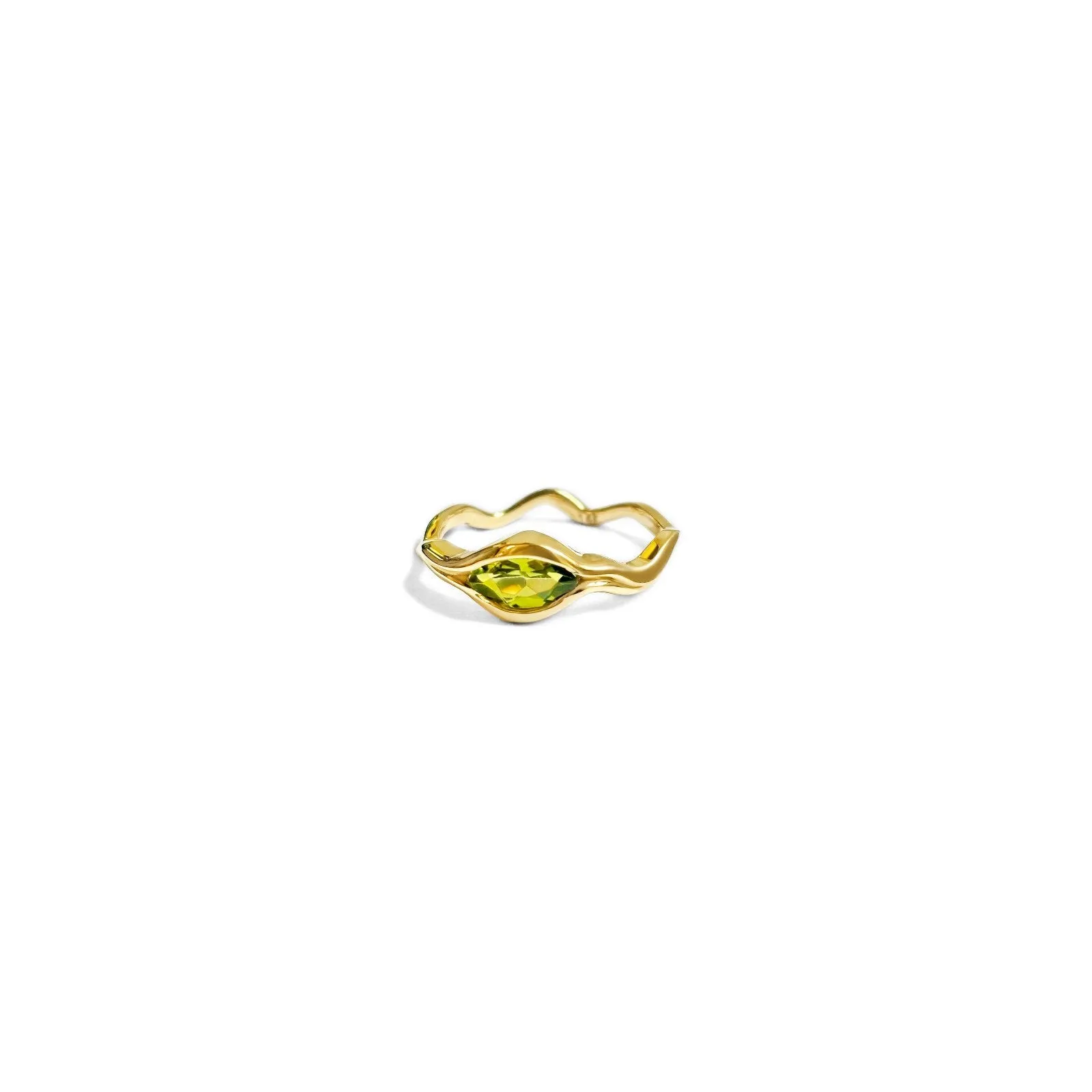 Ripple Ring with Green Tourmaline