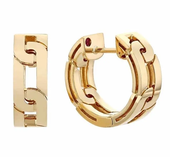 Roberto Coin 18K Yellow Gold Navarra 15mm Huggies