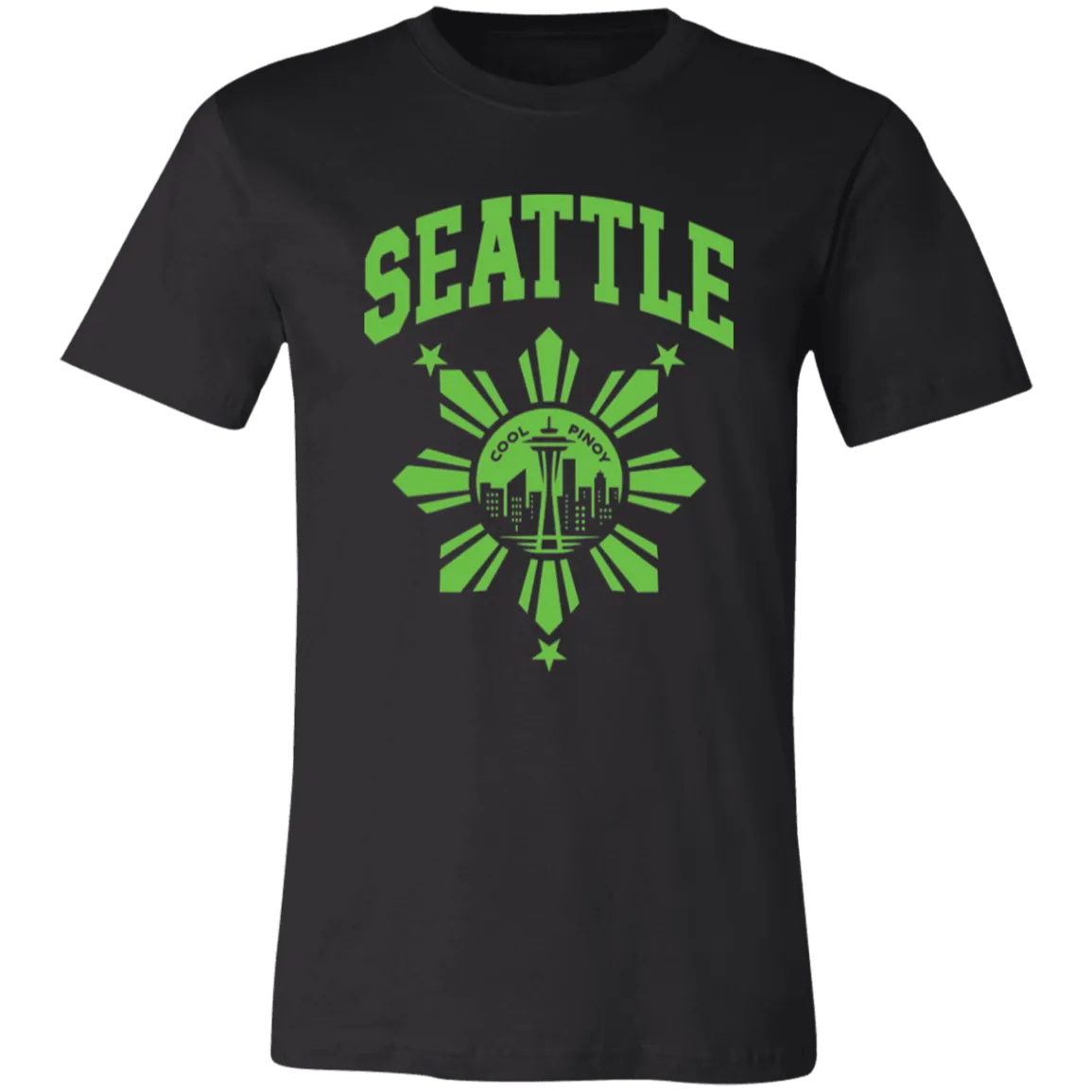 Seattle with Sun and Stars Unisex Jersey T-Shirt