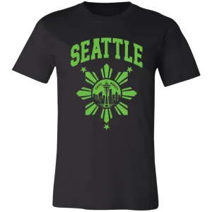 Seattle with Sun and Stars Unisex Jersey T-Shirt