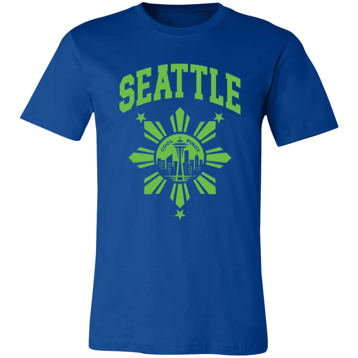 Seattle with Sun and Stars Unisex Jersey T-Shirt