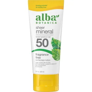 Sheer Mineral SPF 50 Sunscreen Lotion | Fragrance Free