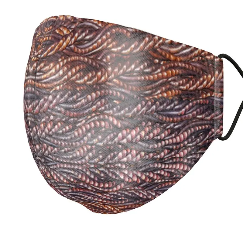 Silk Face Mask (Unisex)(Grail Hearth Core Copper Fabric) RJSTHS2022 RJS