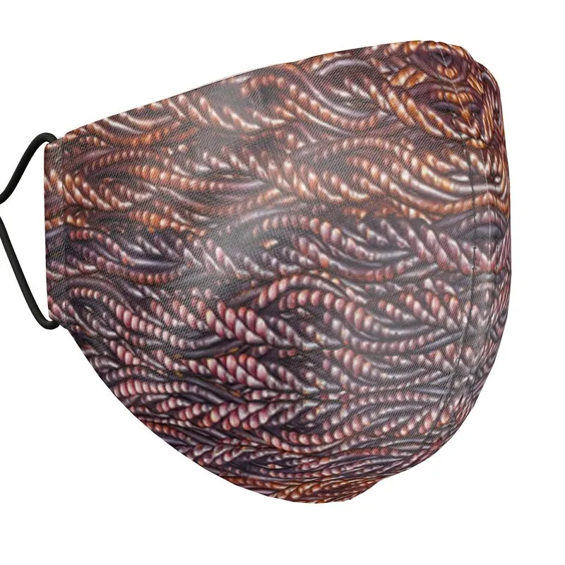 Silk Face Mask (Unisex)(Grail Hearth Core Copper Fabric) RJSTHS2022 RJS