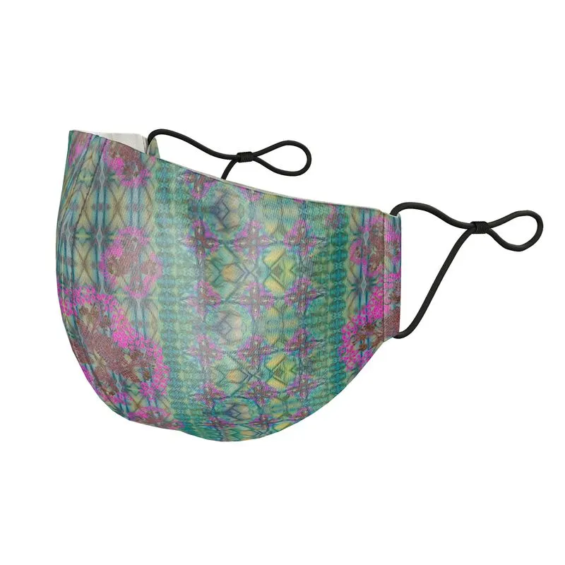Silk Face Mask (Unisex)(WindSong Flower) RJSTH@Fabric#9 RJSTHS2021 RJS