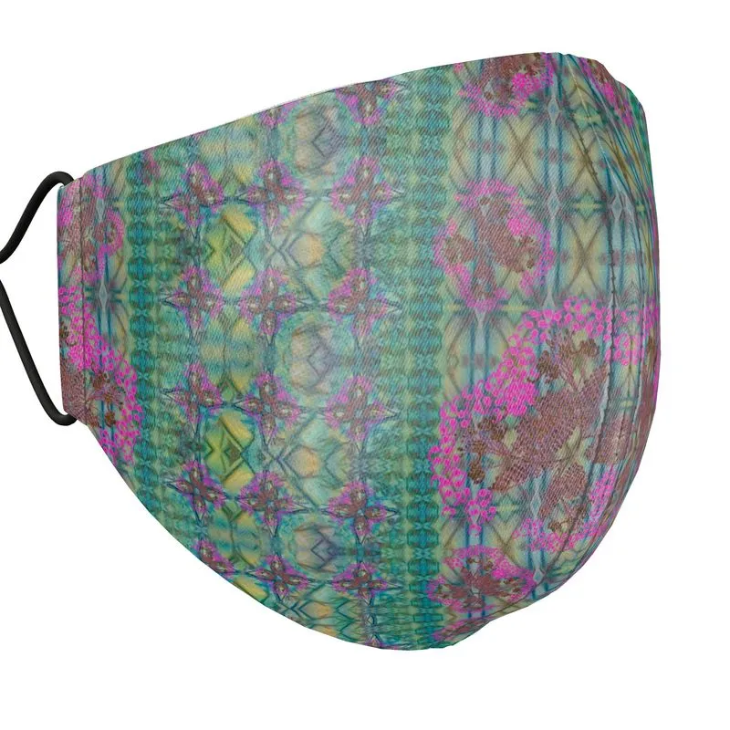 Silk Face Mask (Unisex)(WindSong Flower) RJSTH@Fabric#9 RJSTHS2021 RJS