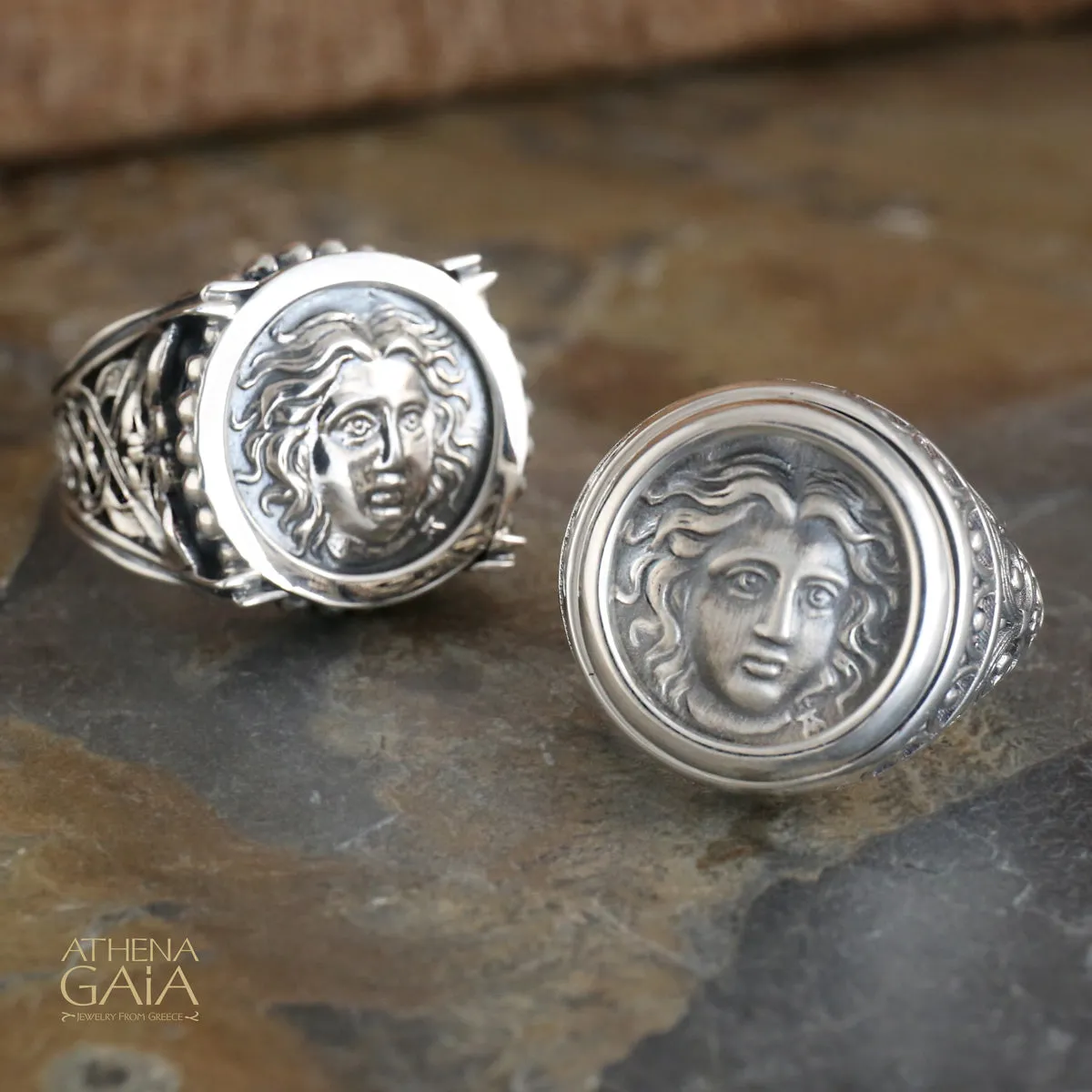 Silver Helios Circle Ring