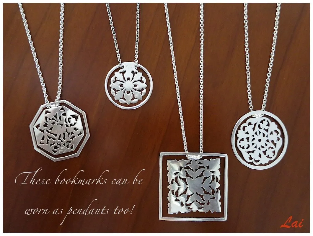 Small, round, floral pattern cutwork Bookmark
