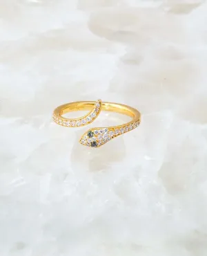 Snake Charmer Ring- 14K gold Vermei