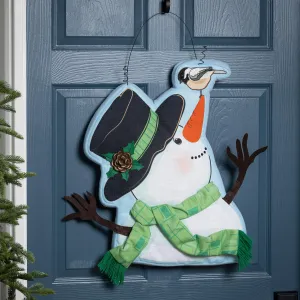 Snowman and Chickadee Estate Door Décor,2deb2608