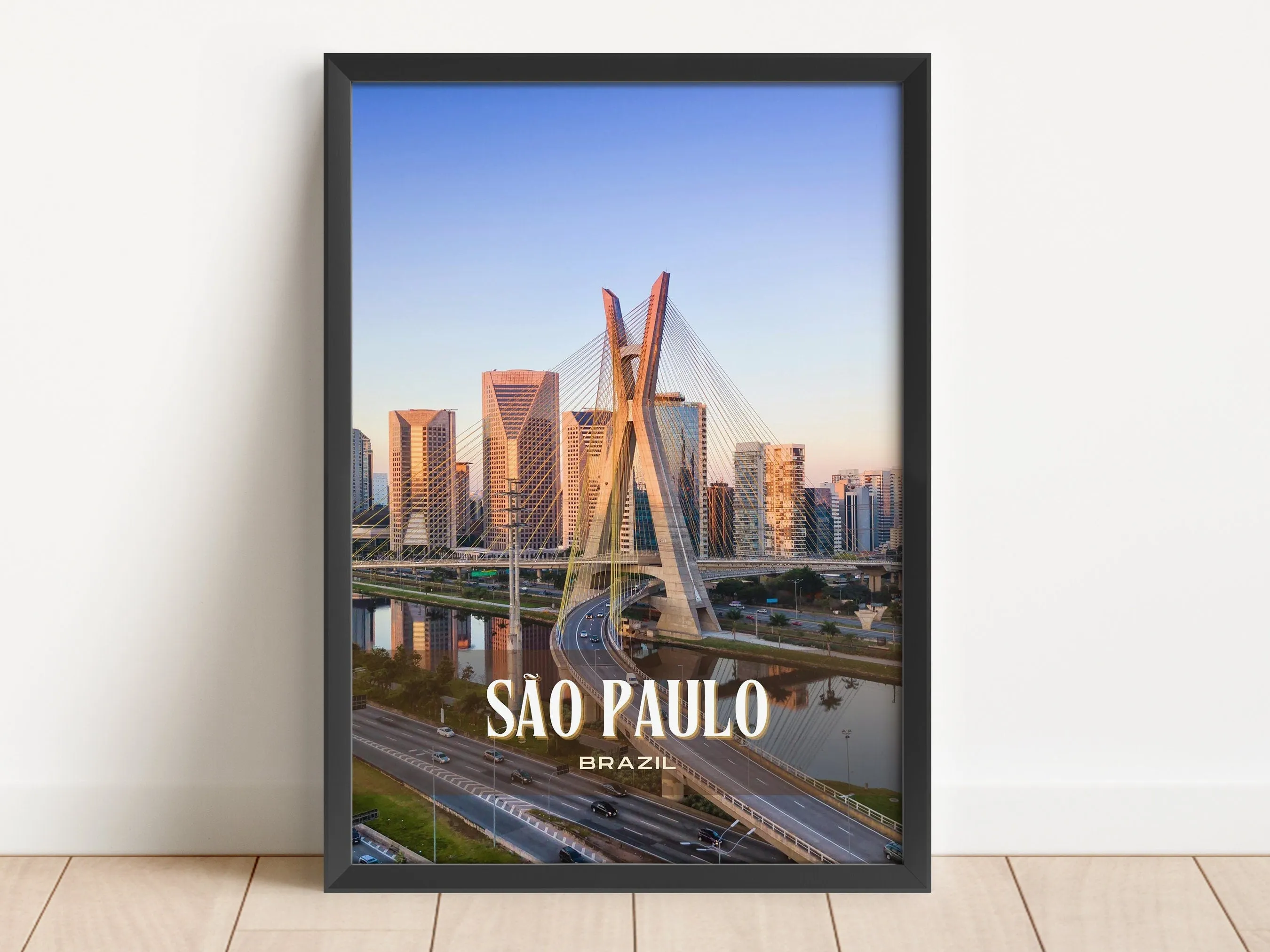 São Paulo Retro Wall Art, Brazil