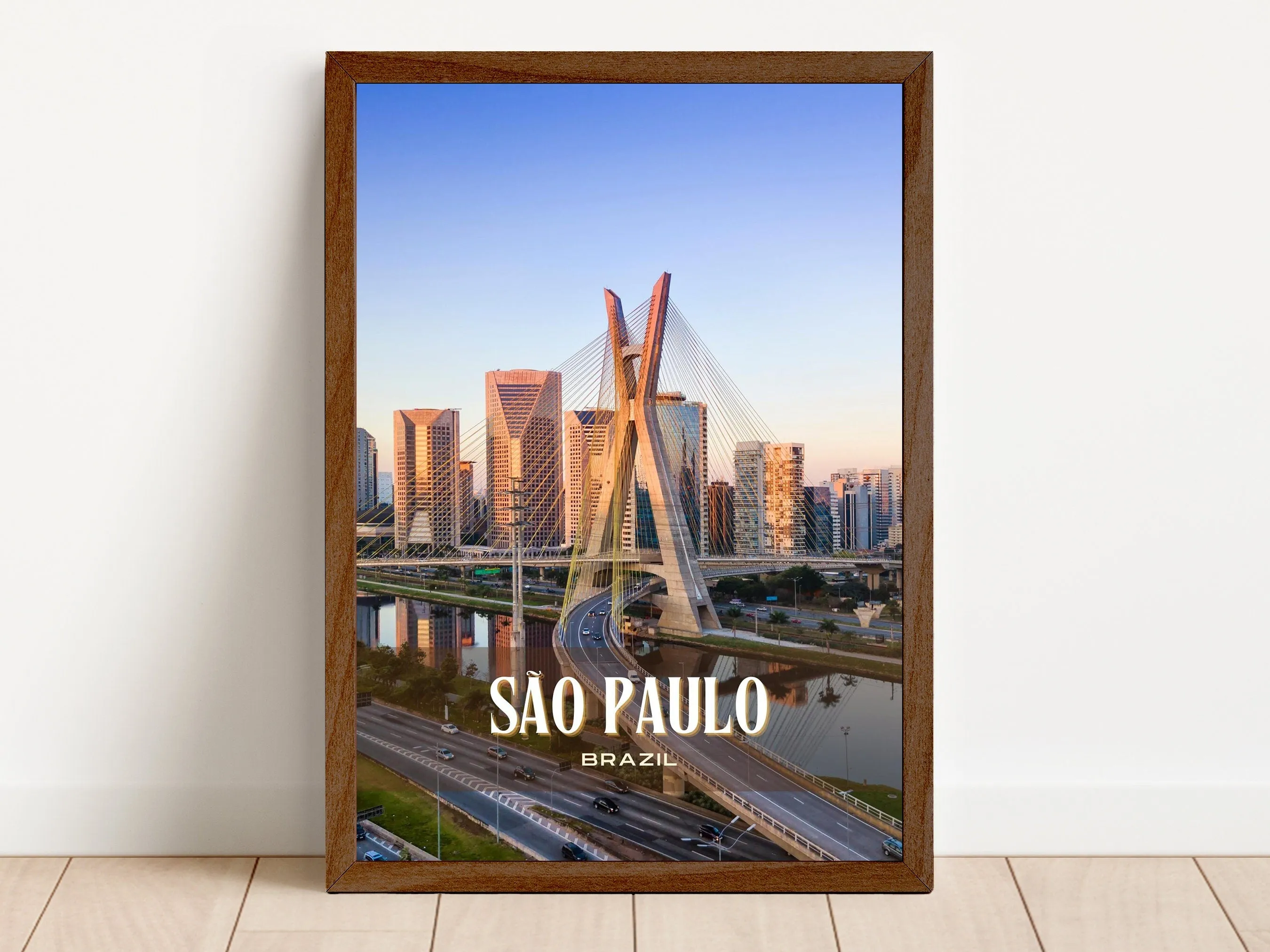São Paulo Retro Wall Art, Brazil