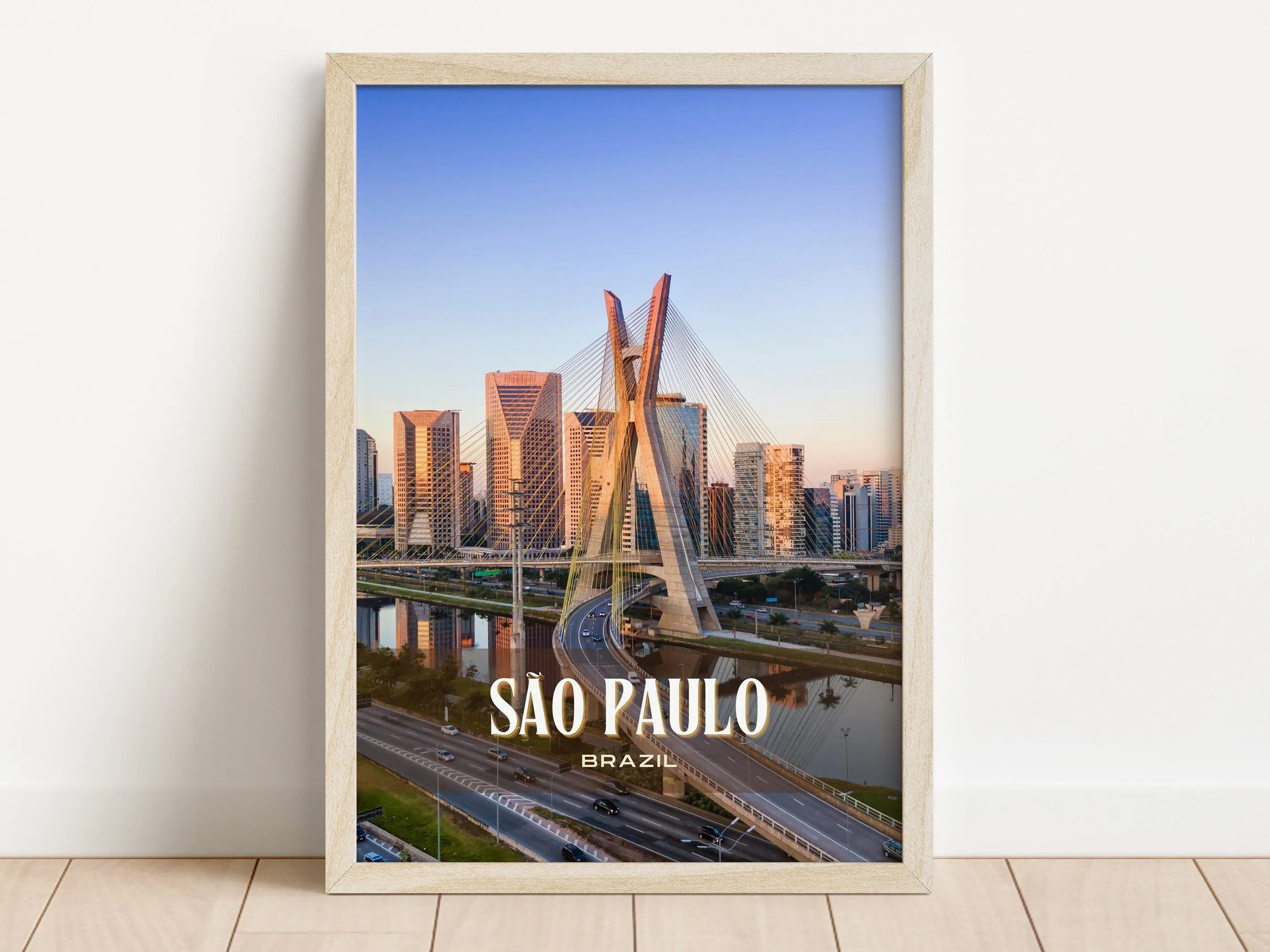 São Paulo Retro Wall Art, Brazil