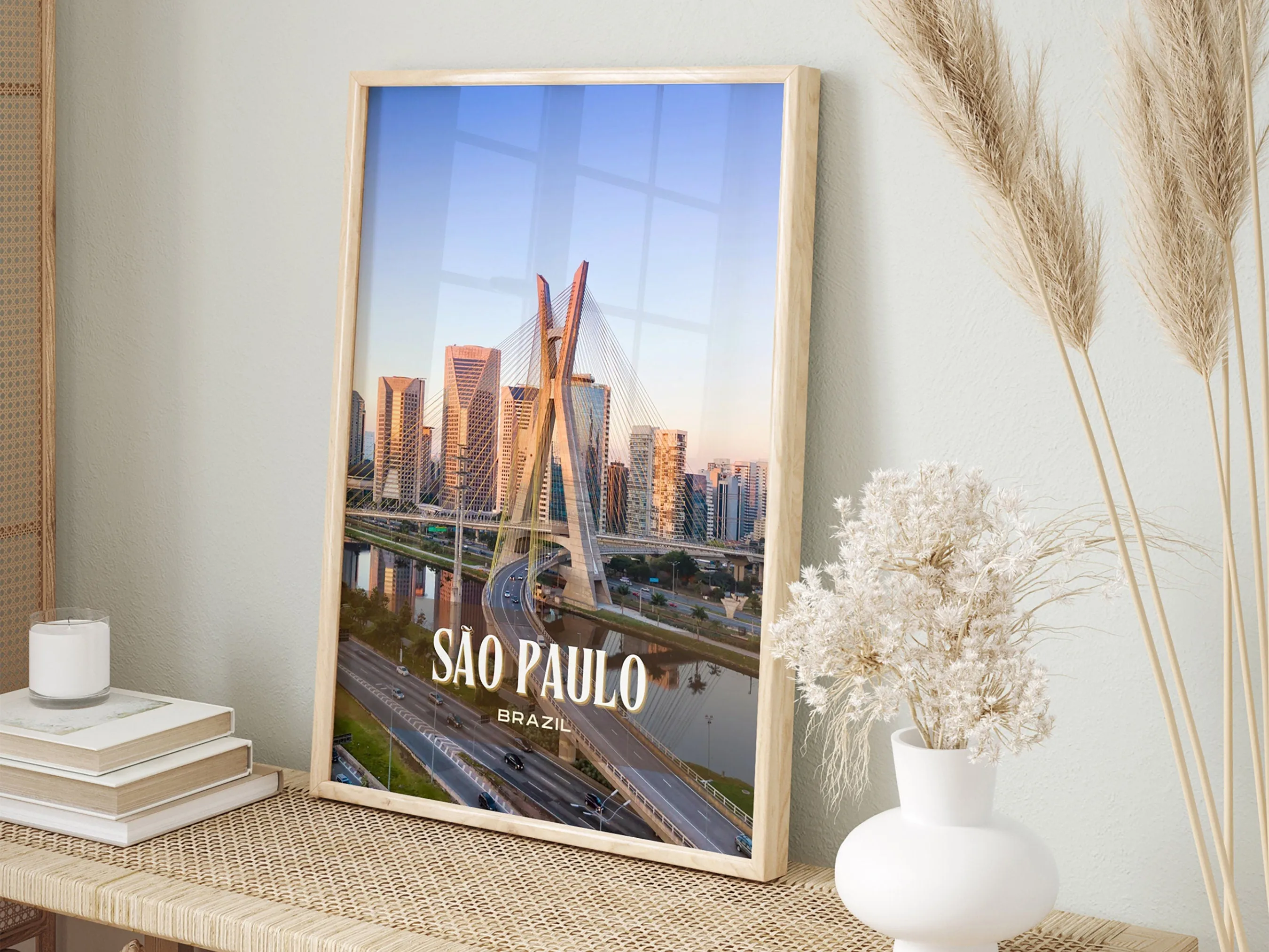 São Paulo Retro Wall Art, Brazil
