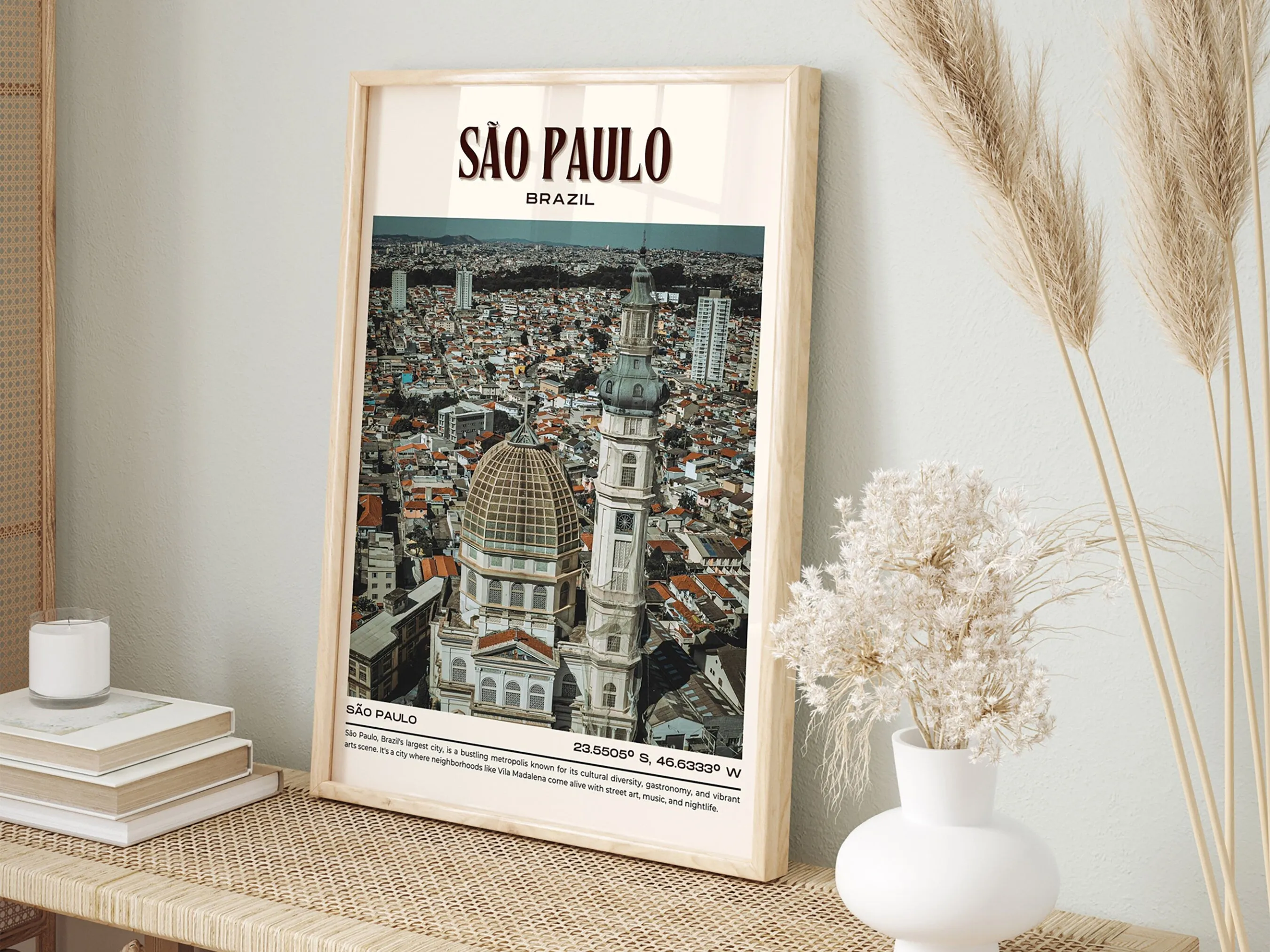 São Paulo Vintage Wall Art, Brazil