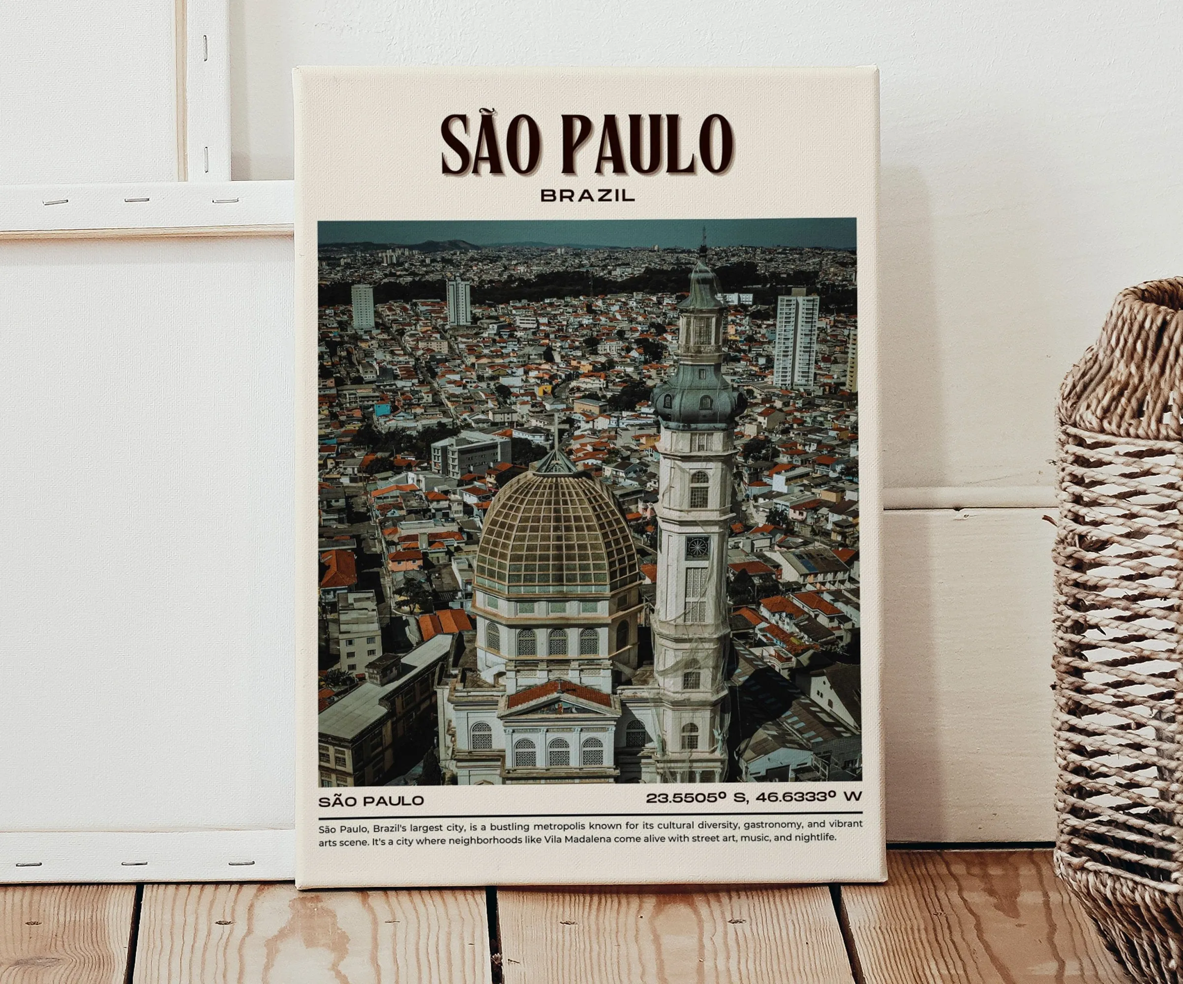 São Paulo Vintage Wall Art, Brazil