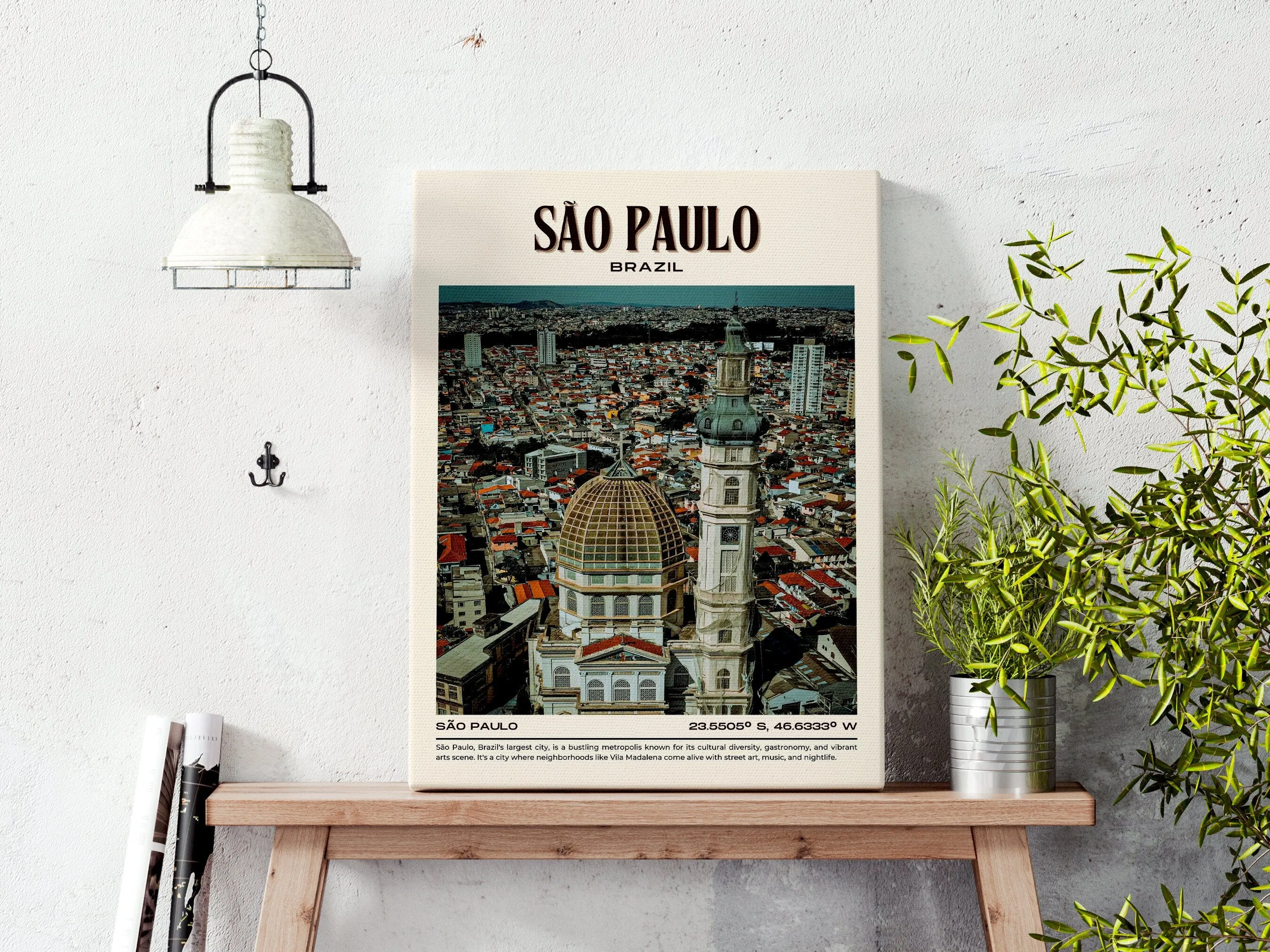 São Paulo Vintage Wall Art, Brazil