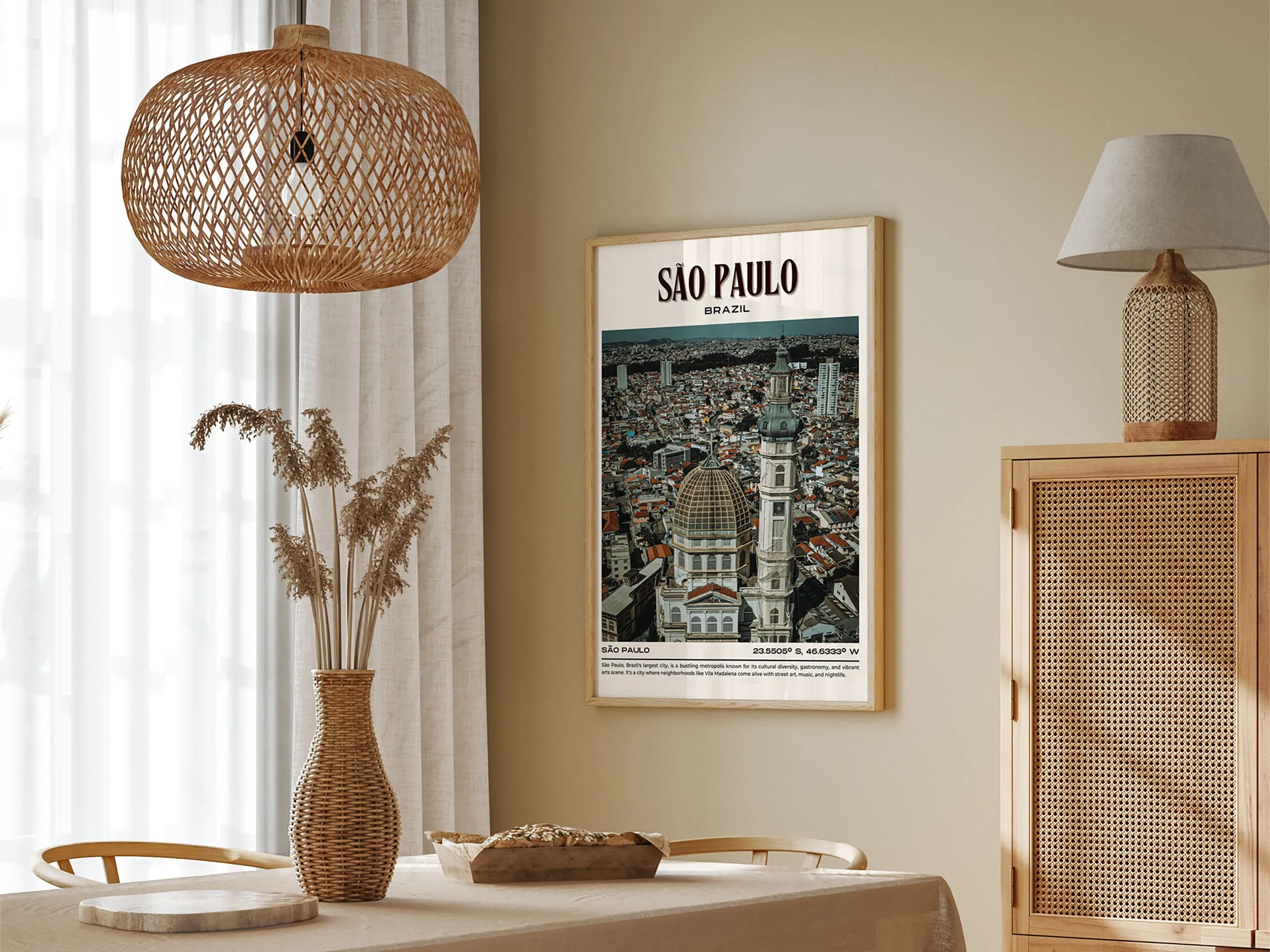 São Paulo Vintage Wall Art, Brazil