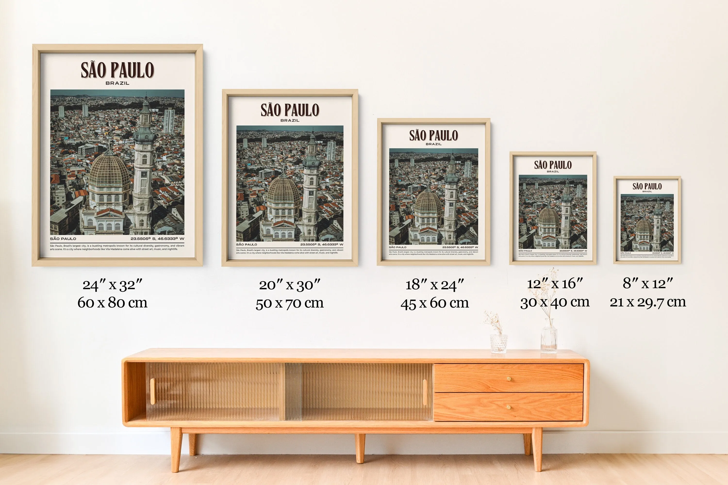 São Paulo Vintage Wall Art, Brazil