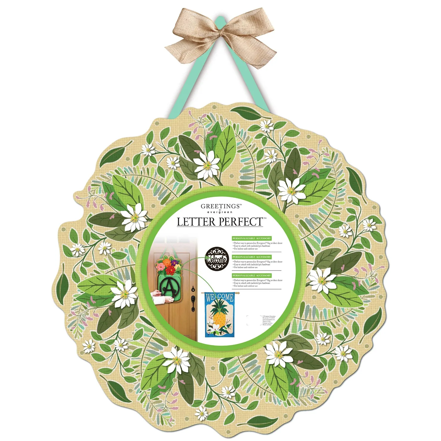 Spring Foliage Letter Perfect Door Décor,2dhb1292