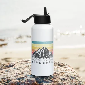 Stainless steel water bottle with a straw lid (Choose Your Design)