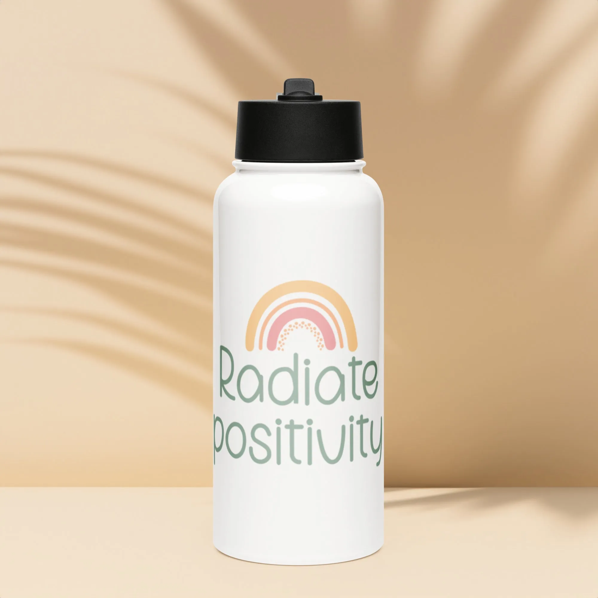 Stainless steel water bottle with a straw lid  ( Choose Your Design)