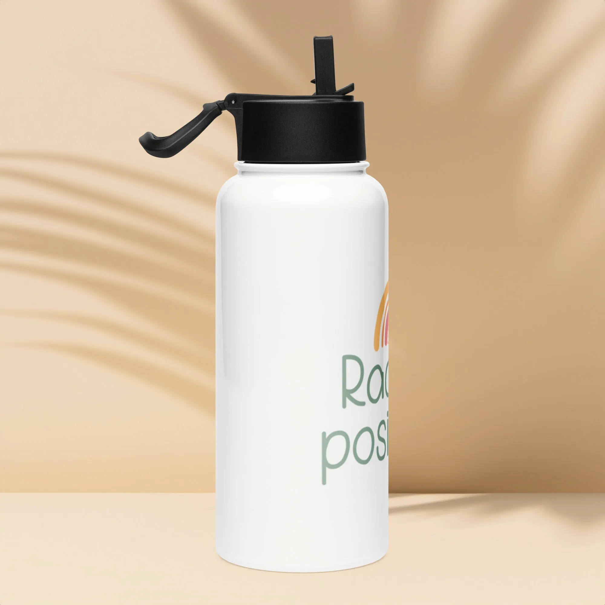 Stainless steel water bottle with a straw lid  ( Choose Your Design)