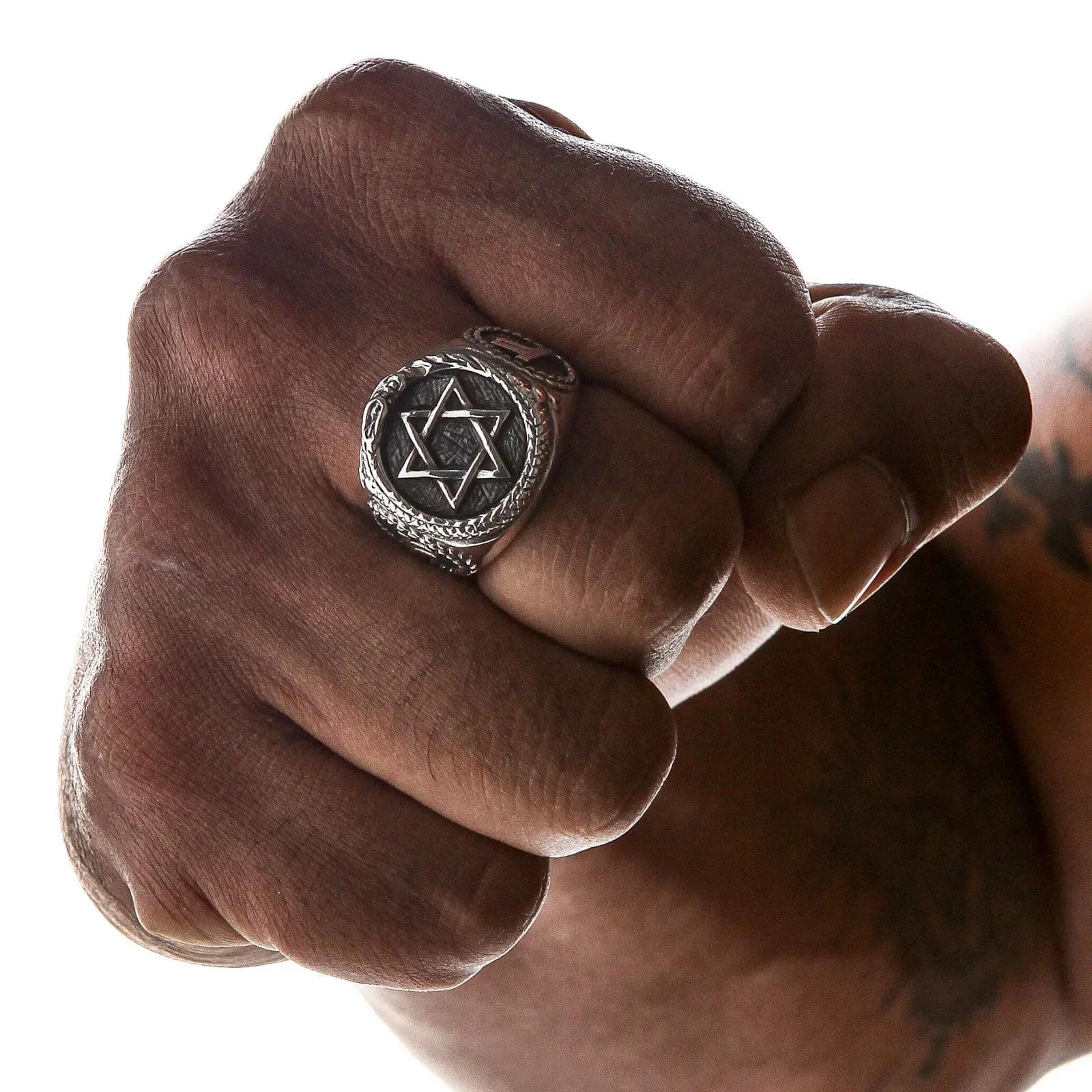 Star of David Sterling Silver Jewish Signet Ring