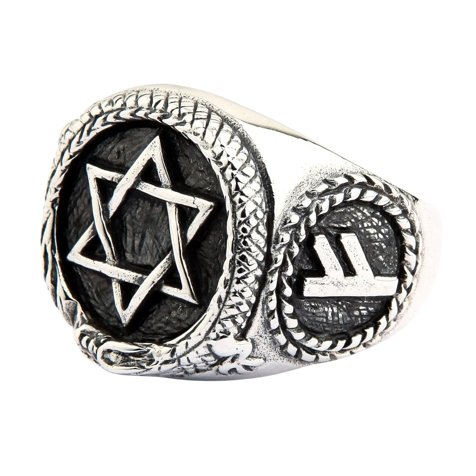 Star of David Sterling Silver Jewish Signet Ring